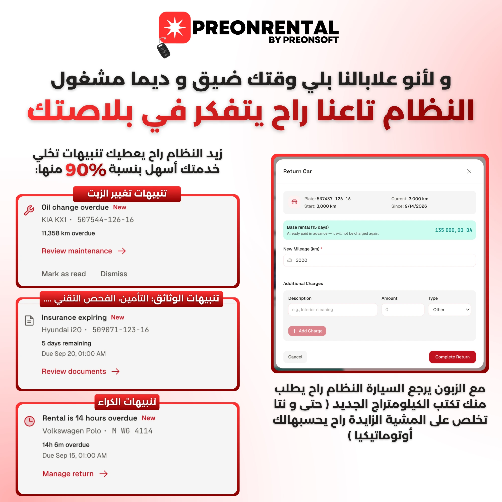 PreonRental settings